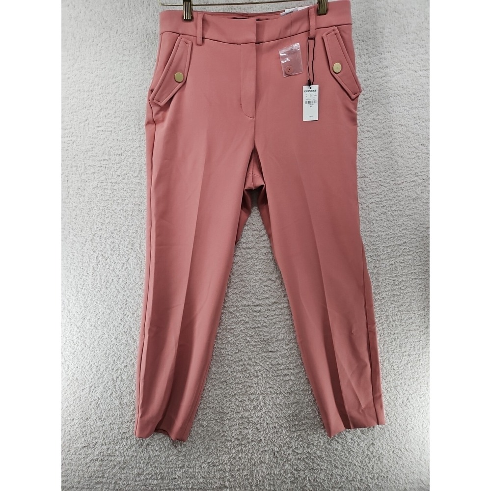 Express Pants Womens Crop High Rise Stretch 8 Reg  Business Casual New With Tags